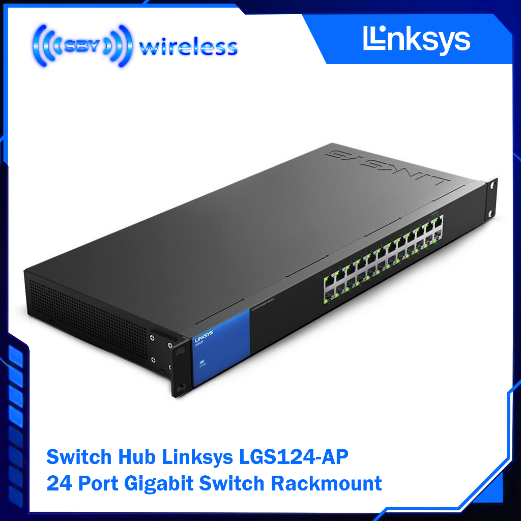 Switch Hub Linksys LGS124-AP 24 Port Gigabit Switch Rackmount