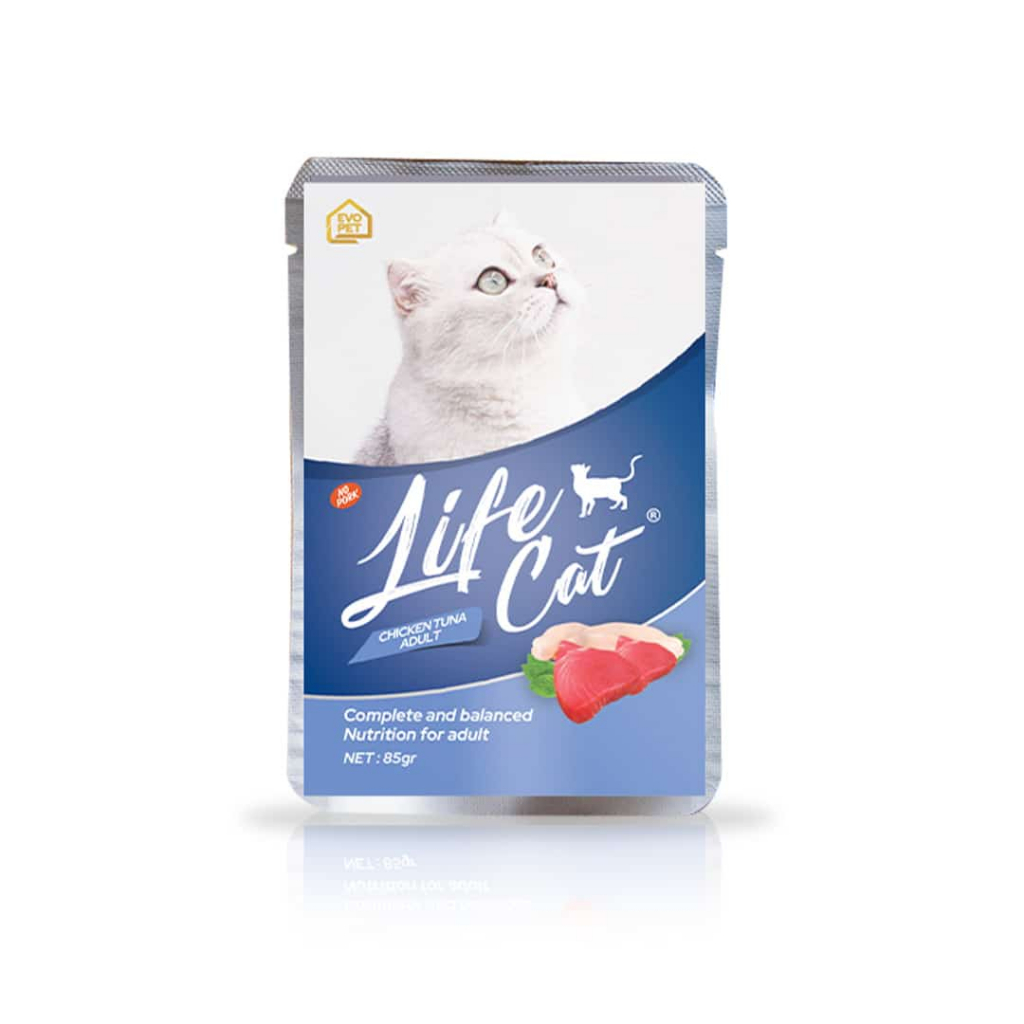 MAKANAN KUCING LIFE CAT POUCH CAT FOOD 85gr