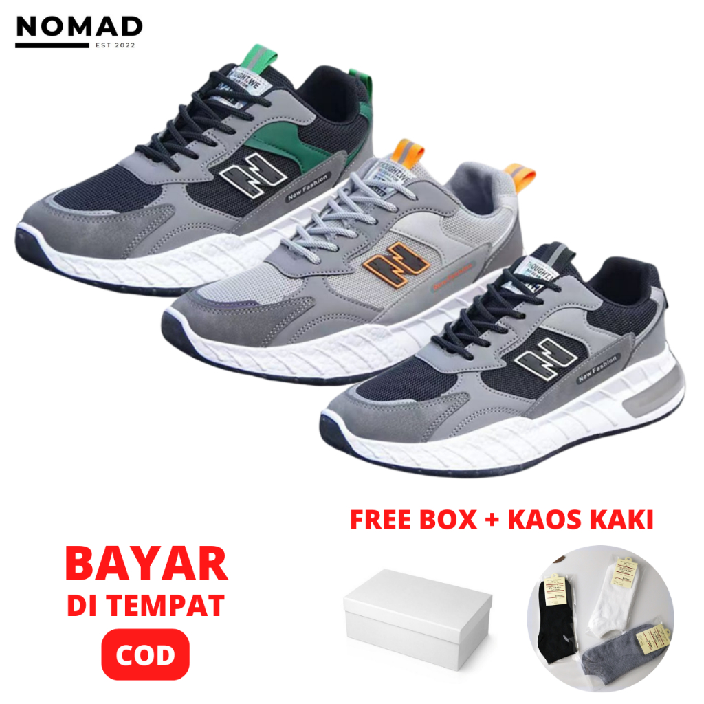 Nomad Hylux Sepatu Sneakers Fashion Running S34 Gratis Kaos Kaki