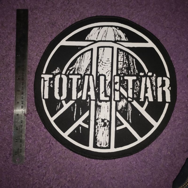 BACKPACTH TOTALITAR BULAT 30CM X GARASI REBEL DISTRO EMBLEM PUNGGUNG PUNK METAL ROCK BORDIRAN BAJU