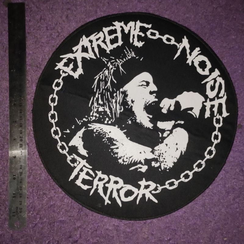 BACKPACTH TERROR EXTREME NOISE 30CM X GARASI REBEL DISTRO EMBLEM PUNGGUNG BULAT JUMBO PACTH PUNK