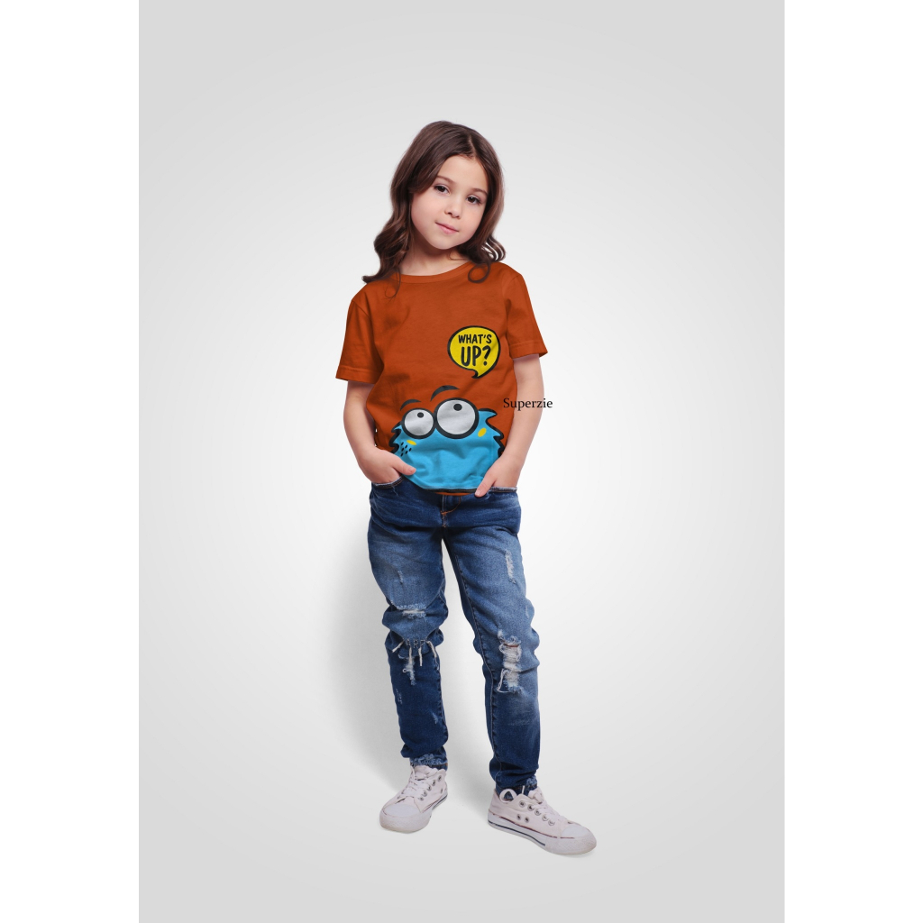 KAOS Monster ANAK Laki-laki tahun Karakter Lucu Monster WhatsUp Coral Grosir Baju Anak Perempuan RGKIDS