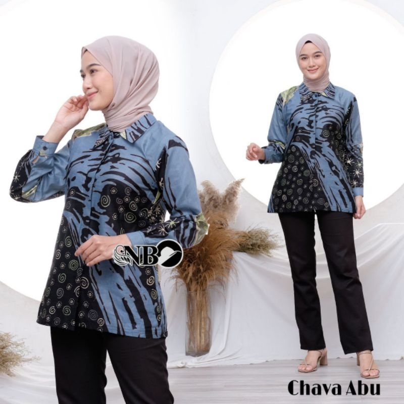 BAJU BATIK WANITA MODERN MONALISA GENES M L XL XXL ASLI PEKALONGAN