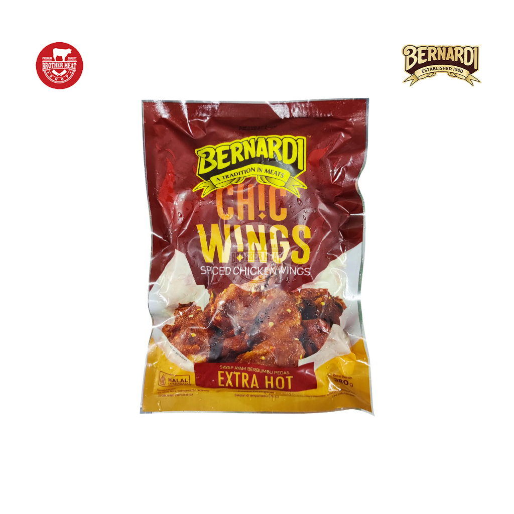 BERNARDI Extra Hot Spicy Chicken Wing 380gr, Halal