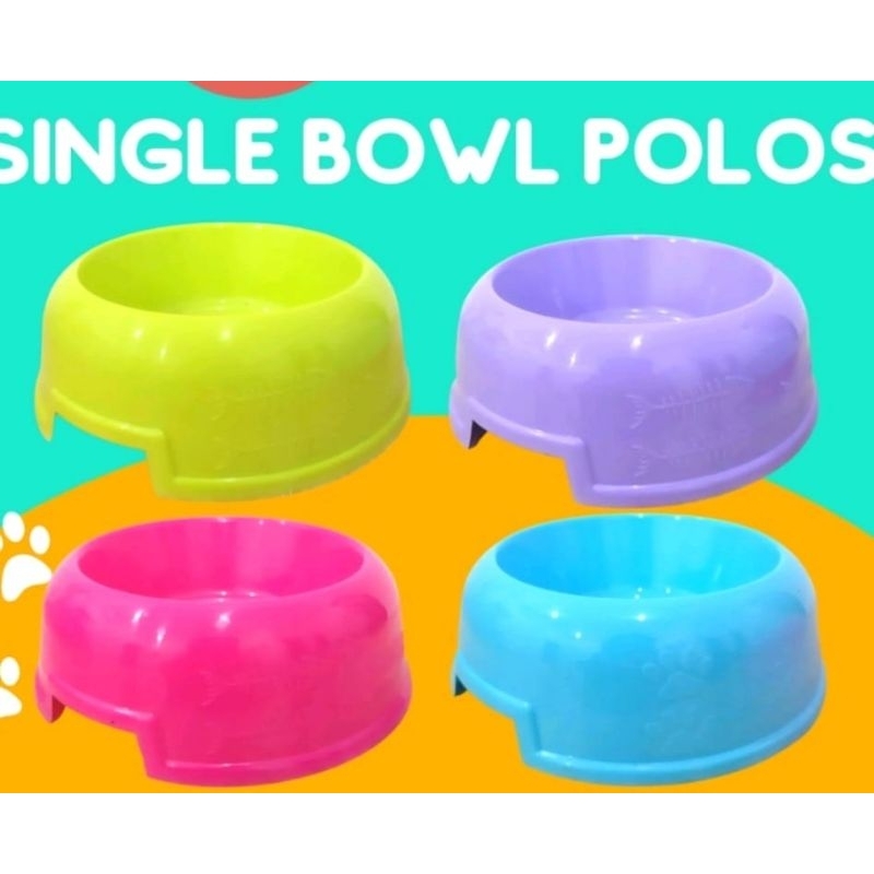 MANGKOK SINGEL BOWL POLOS TEMPAT MAKAN KUCING DOG HEWAN