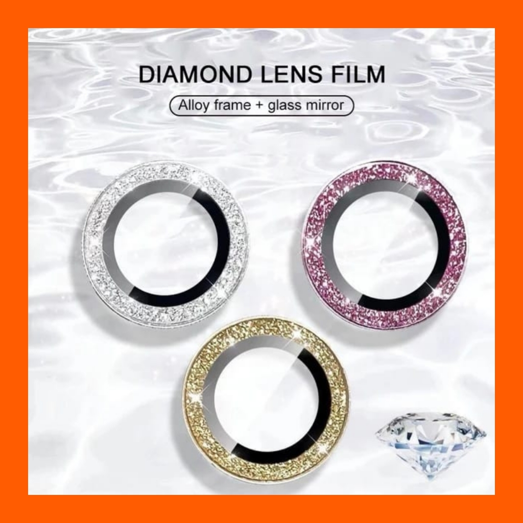 TEMPERED GLASS PELINDUNG LENSA KAMERA BLING GLITTER LENS RING PROTECTOR GLITTER FOR IPHONE 13/13MINI/13PRO/13PROMAX