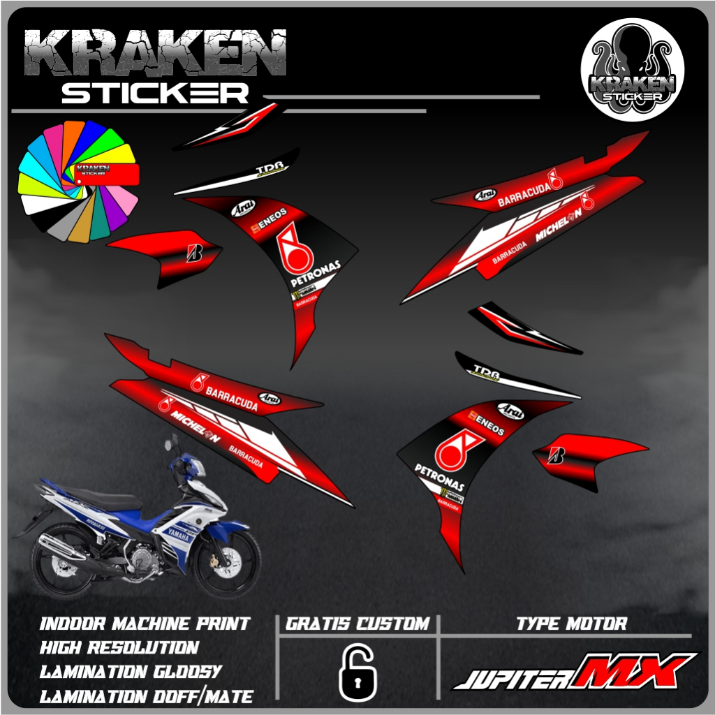 STRIPING STICKER JUPITER MX 135 NEW STIKER JUPITER MX 135 NEW STICKER LIS LIST YAMAHA JUPITER MX 135