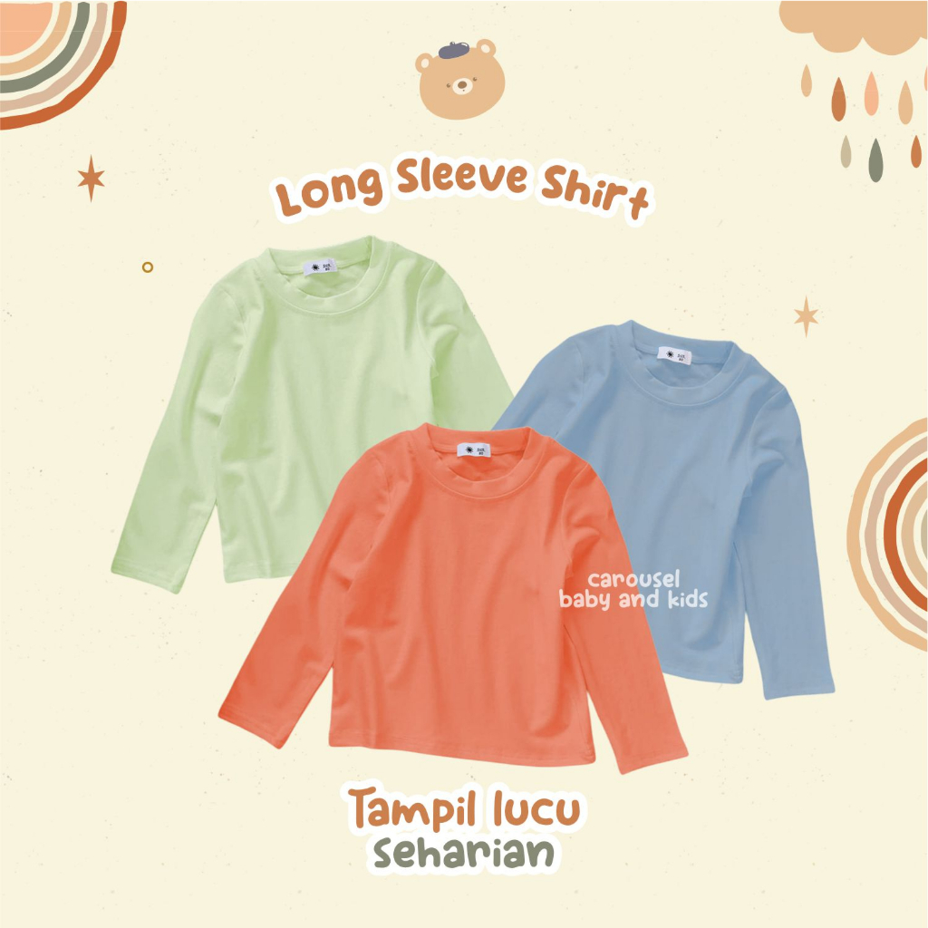 Baju Long Sleeve Shirt - 24-1935 Part 1 Kaos Lengan Panjang Anak Perempuan Adem By Carouselofficial