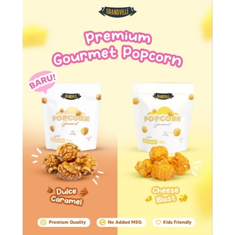 Grandville Popcorn Gourmet 50 gr - Snack Anak &amp; Dewasa