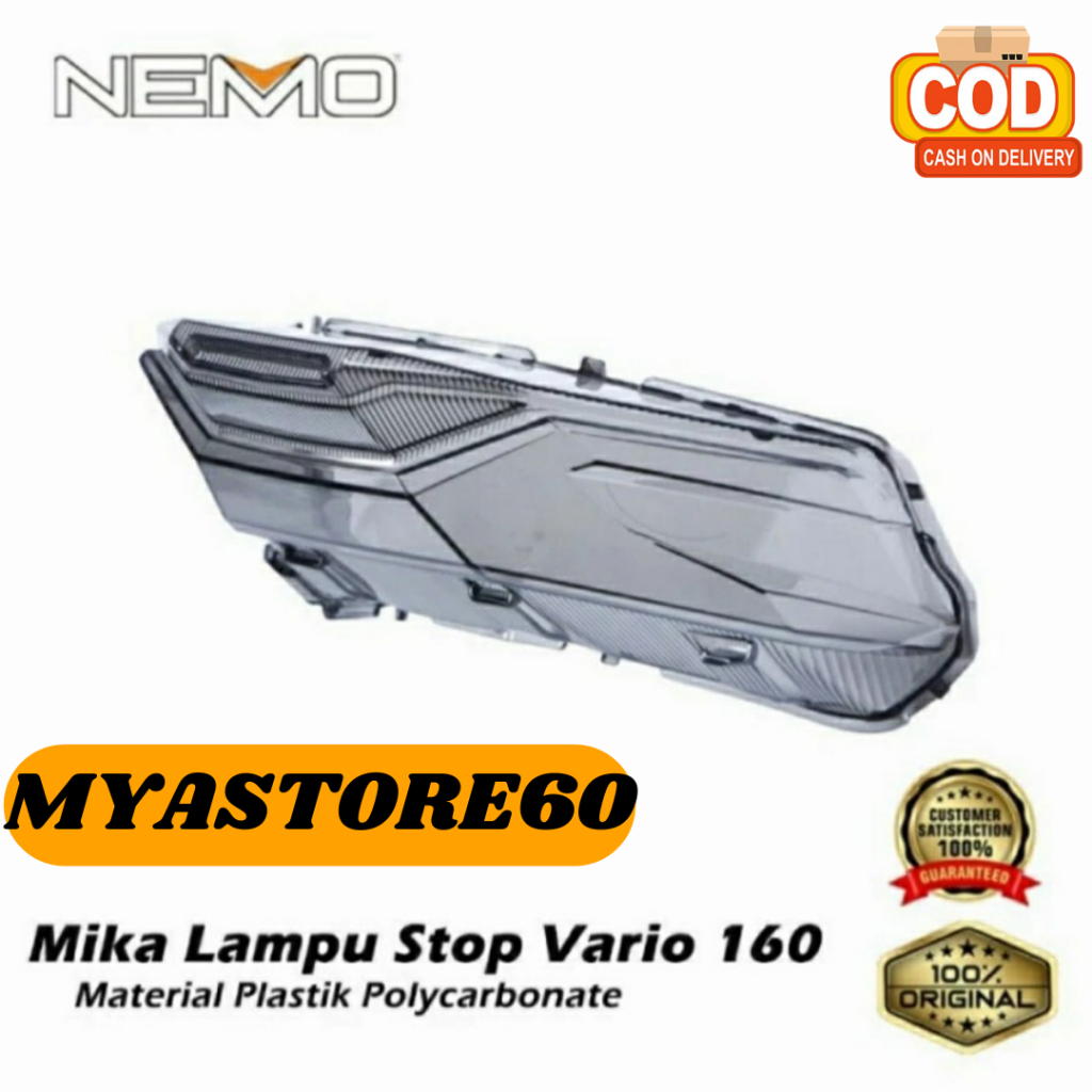 Mika Lampu Stop Vario 160 Led Hitam Smoke Cover Stoplamp Stop Lamp VARIO 160 Original NEMO