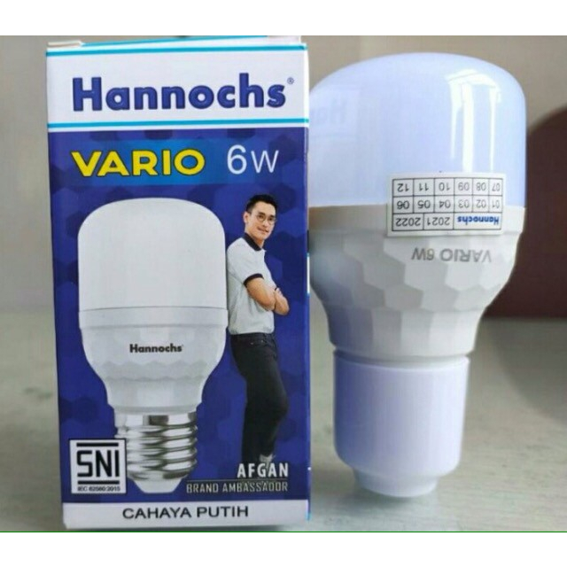 Hannochs Bola Lampu LED BULB 6W Vario Hannochs Kapsul Tabung 6 watt