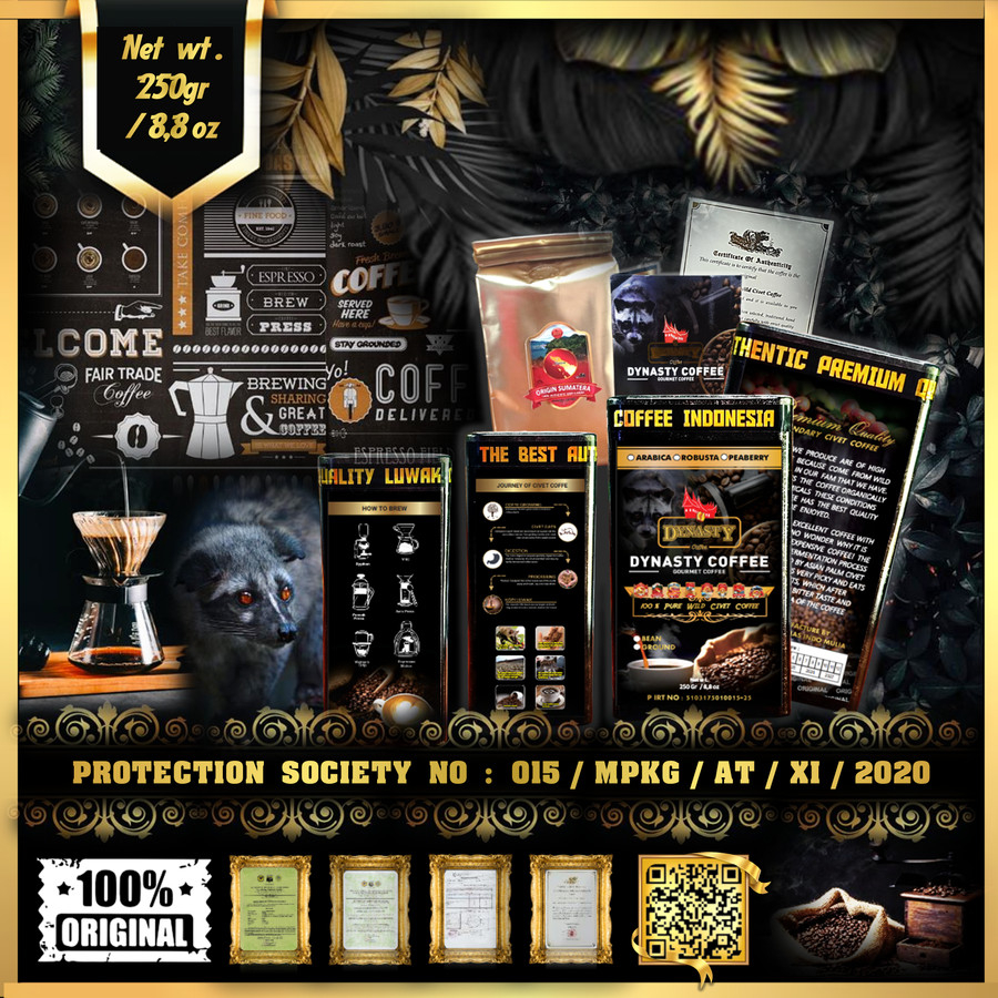 

Dynasty Coffee 印尼纯野生猫屎咖啡铁罐精品250克