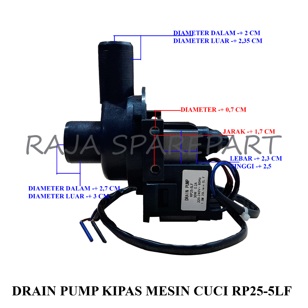 MOTOR DRAIN PUMP/DRAIN MESIN CUCI/DRAIN PUMP KIPAS MESIN CUCI RP25-5LF