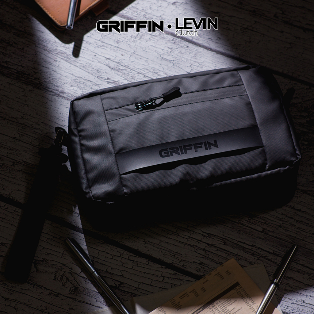 Pouch Bag Clutch Pria Levin Waistbag Distro Hitam by Griffin