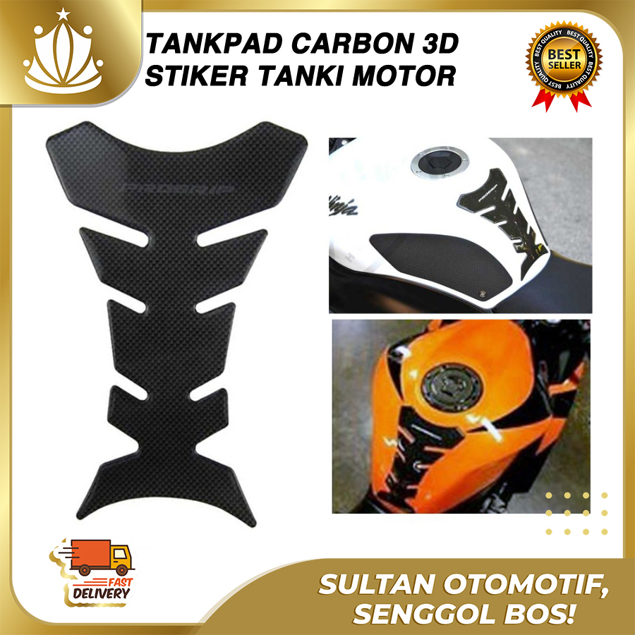 Tankpad Stiker Tangki Motor Carbon Premium