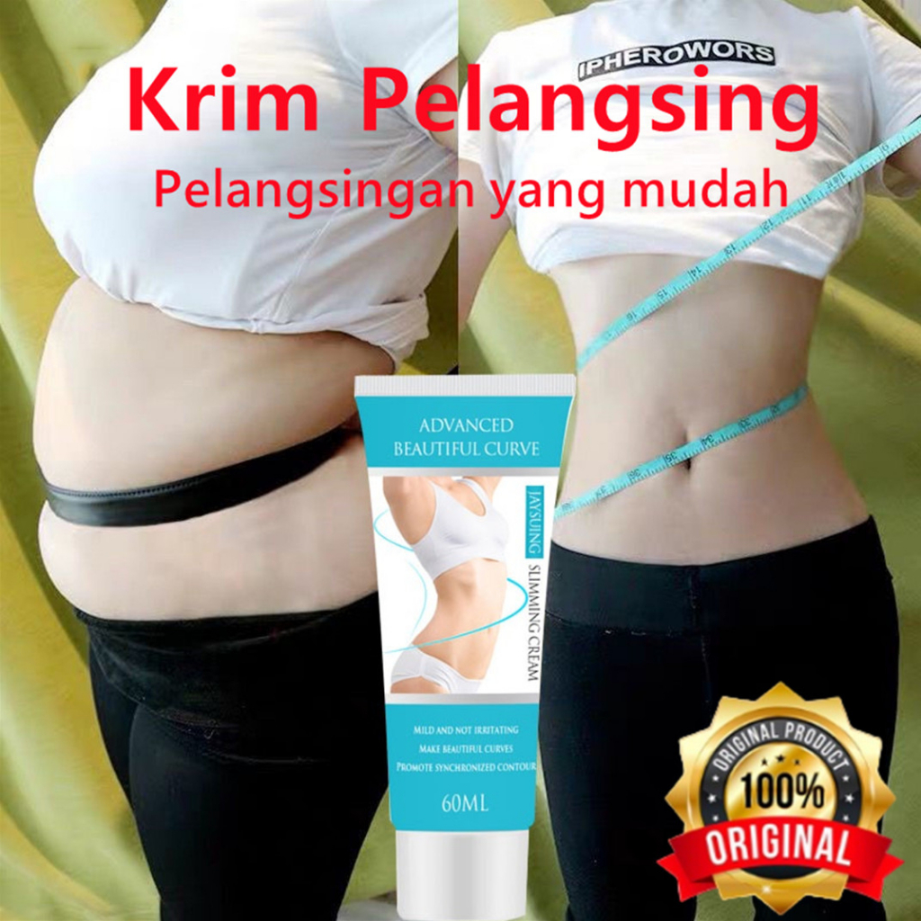 [100% Original ] Slimming Cream Krim Pelangsing Krim Pelangsing Pembakar Lemak Krim Selulit Slimming Cream Melembabkan dan Mengencangkan Krim Penurunan berat badan 60g