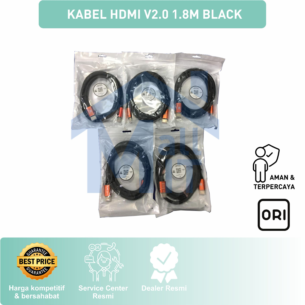 KABEL HDMI V2.0 HDTV 2K-4K 1.8 METER BERKUALITAS TOP MURAH