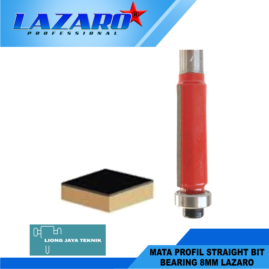 Mata Profil Straight Bit Bearing LAZARO - 8mm