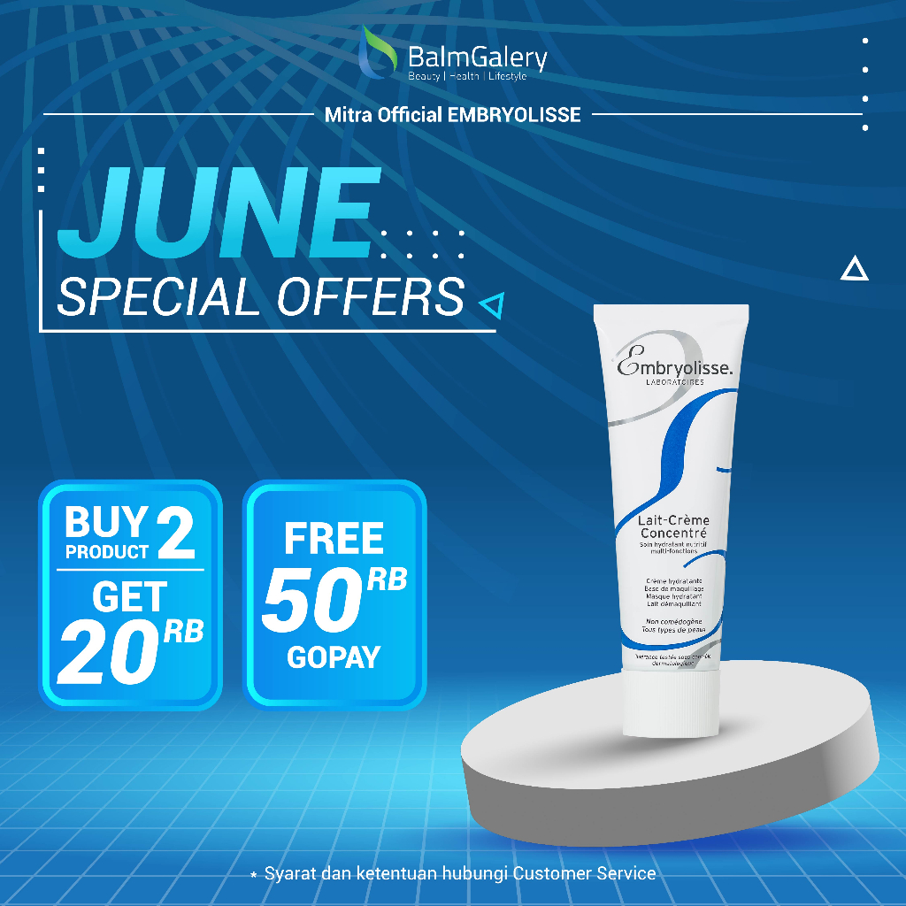 Embryolisse Lait-Creme Multi-Protection 40ml – 7 IN 1 : Pelembab Moisturizer Wajah + Makeup Cleanser Remover + Makeup Base Primer + Masker + Suncare + Cream After Shave + SPF20  Sun &amp; Blue Light Protection - Rekomendasi MUA dan Artist Hollywood - 1x