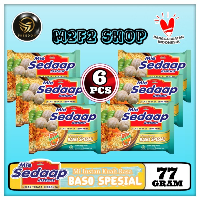 

Mie Sedaap Instant Kuah Rasa Baso Spesial | Bag - 77 gr (Kemasan 6 Pcs)