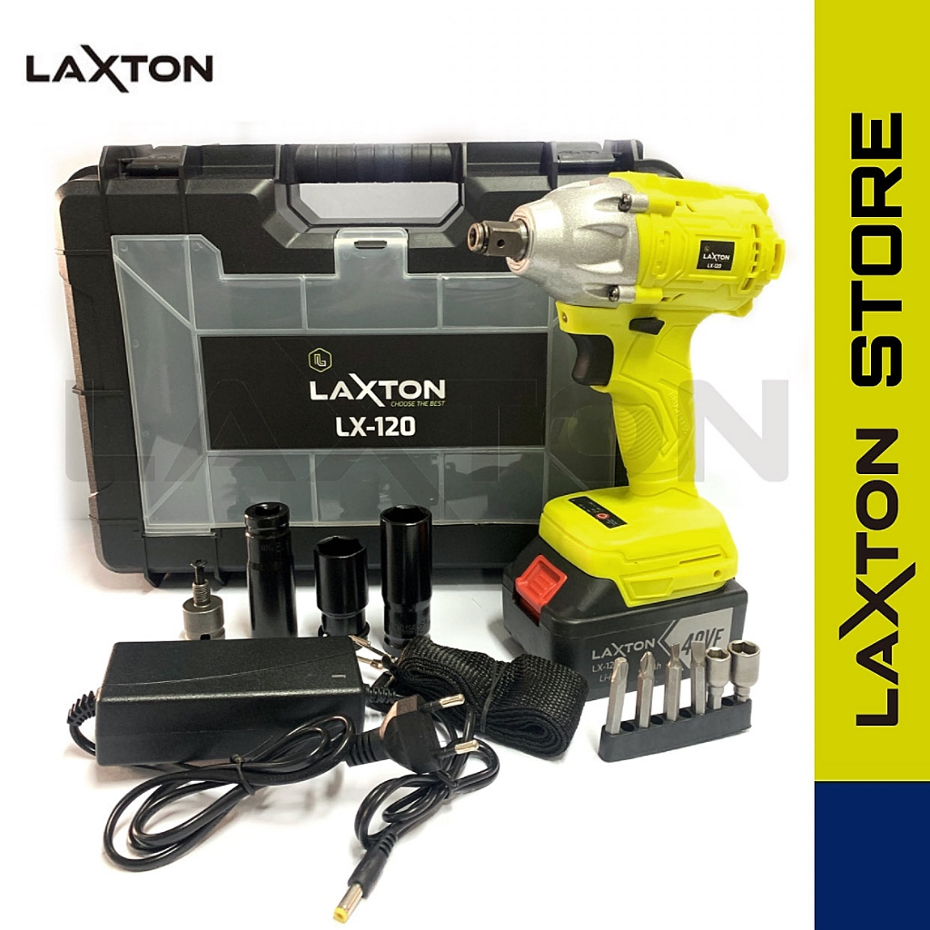 LAXTON LX120 Mesin pembuka baut ban impact wrench brushless cordless baterai MURAH LARIS