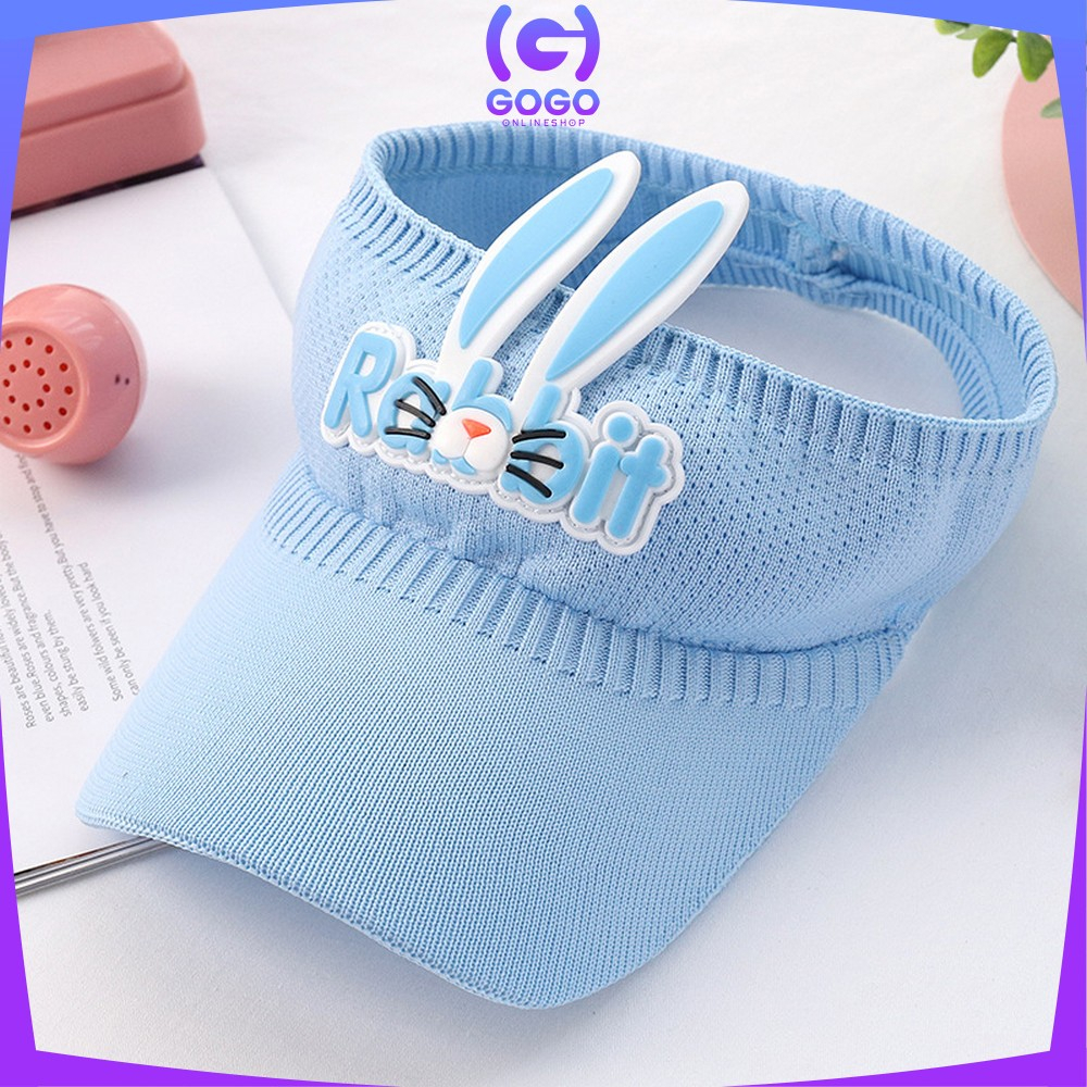 GOGO-P579 Topi Anak Rajut Visor Pantai Motif Kelinci Baseball Anti Uv / Topi Fashion Anak Rabbit Topi Golf Senam Sport Olahraga Fashion Girl