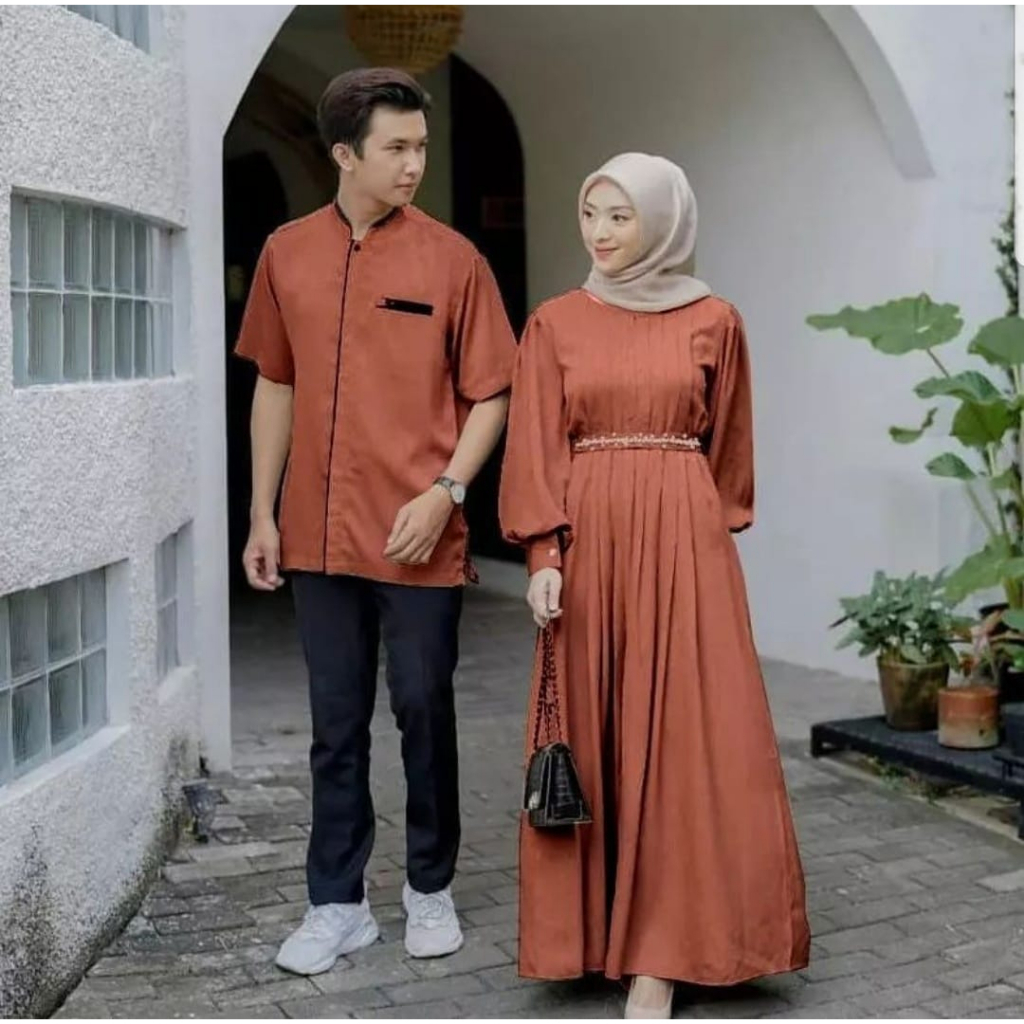 [Amalia Fashion] Couple Reline | Bahan Shakila Premium | Couple Kondangan | Baju Wanita Dan Pria | G