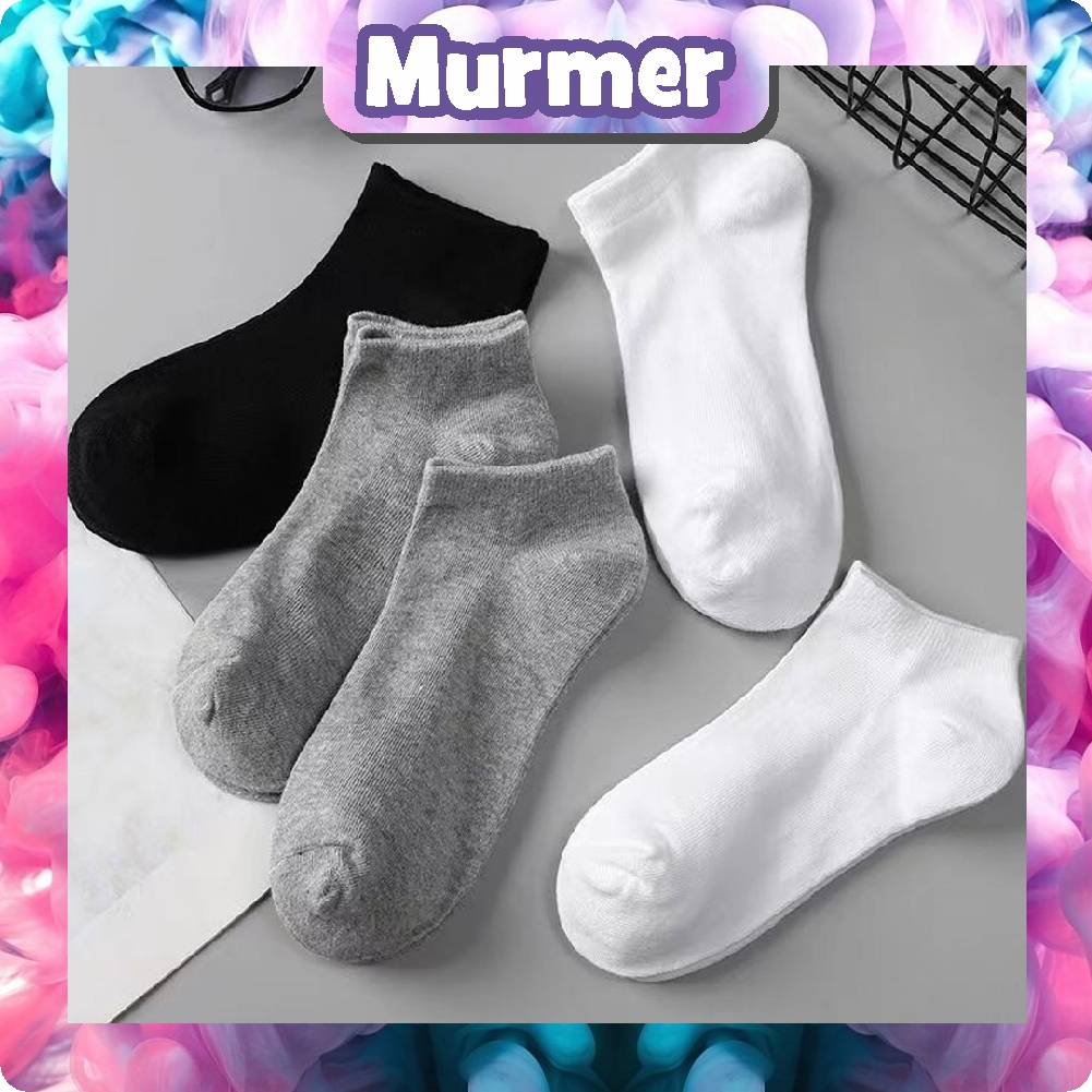 MurmerOfficial Kaos kaki pendek mata kaki warna polos / Ankle socks pria wanita dewasa unisex KK116