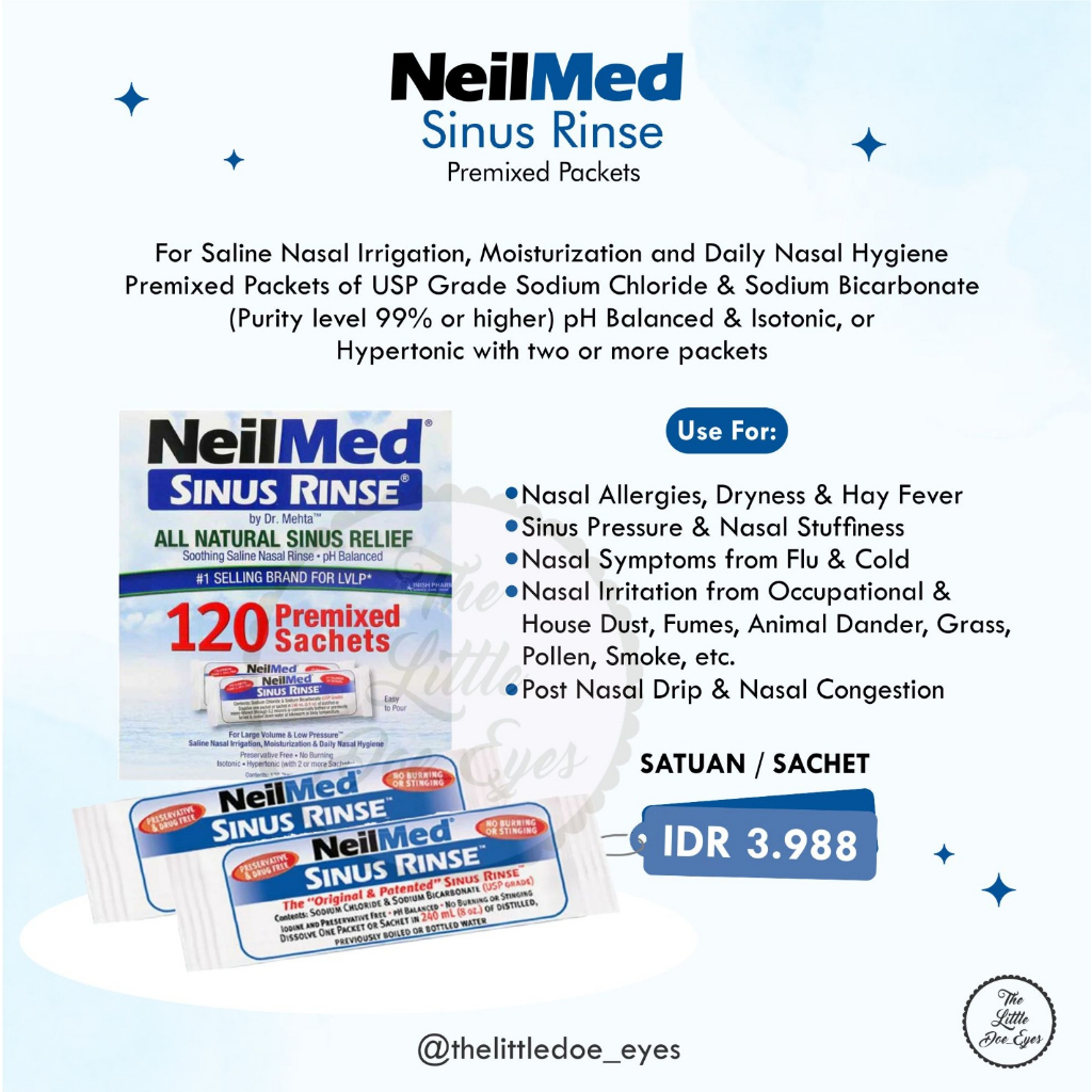 Neilmed Sinus Rinse Larutan Garam Cuci Hidung Nasal Wash