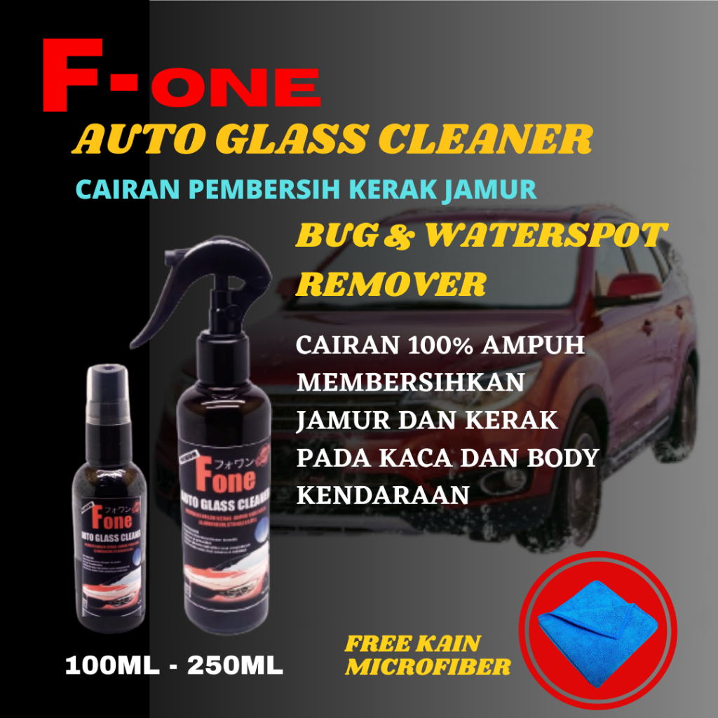 OBAT CAIRAN PEMBERSIH JAMUR KACA BODY MOBIL PENGHILANG JAMUR KACA MOBIL STAINLESS EMBLEM- 100ML 250ML