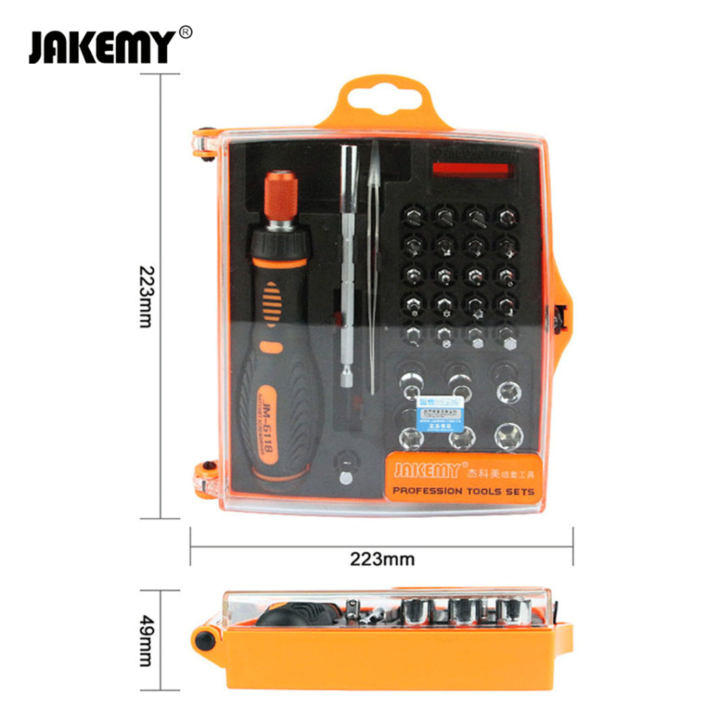 Jakemy JM-6118 33 in 1 Obeng Set lengkap Screwdriver PH Torx Hex Y3