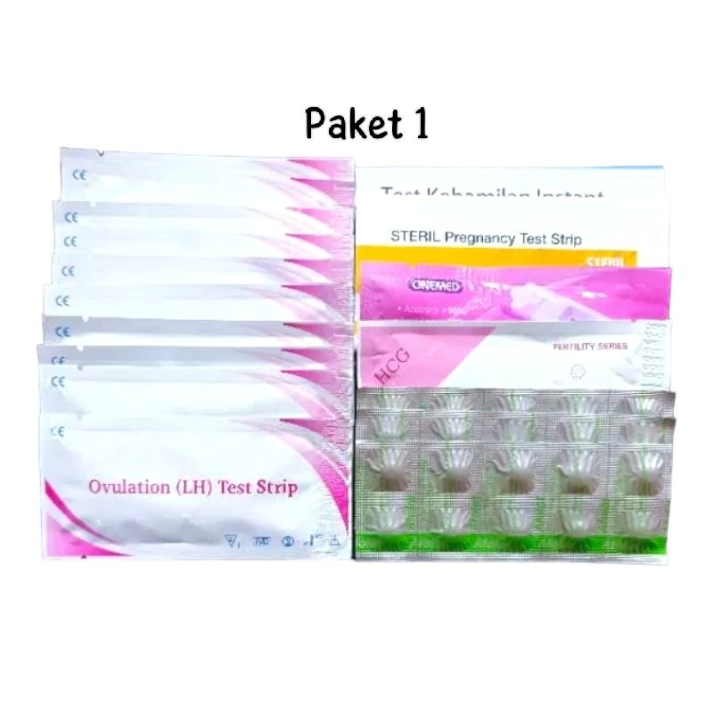 10pcs Ovulation LH Test Strip ~ 4pcs Test Hamil ~ 3 Strip Afolat