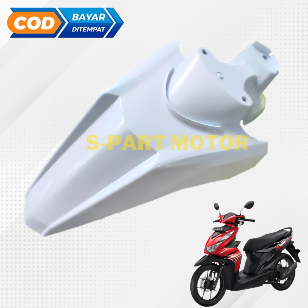 spakbor depan motor honda beat fi led tahun 2020 2021 2022 2023 warna putih