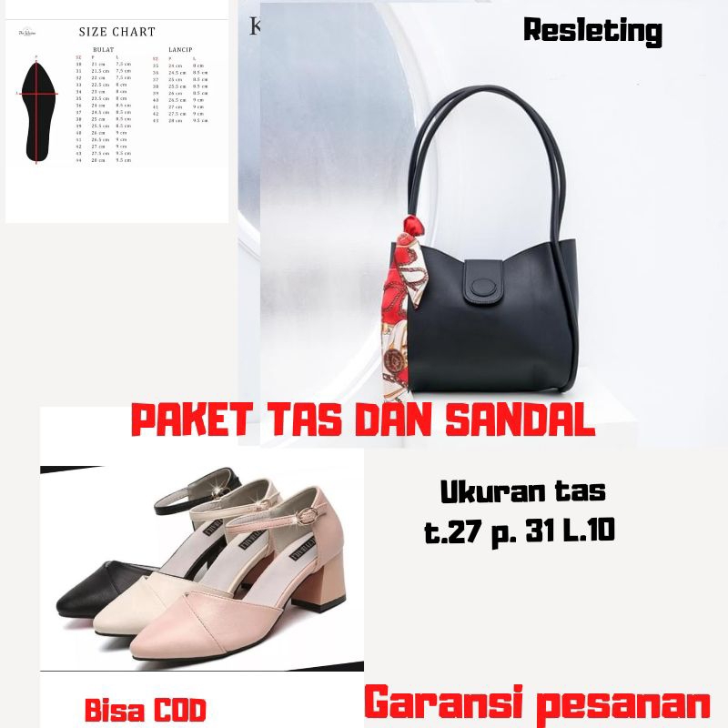 PAKET HEMAT TAS wanita DAN SANDAL terbaru model kekinian