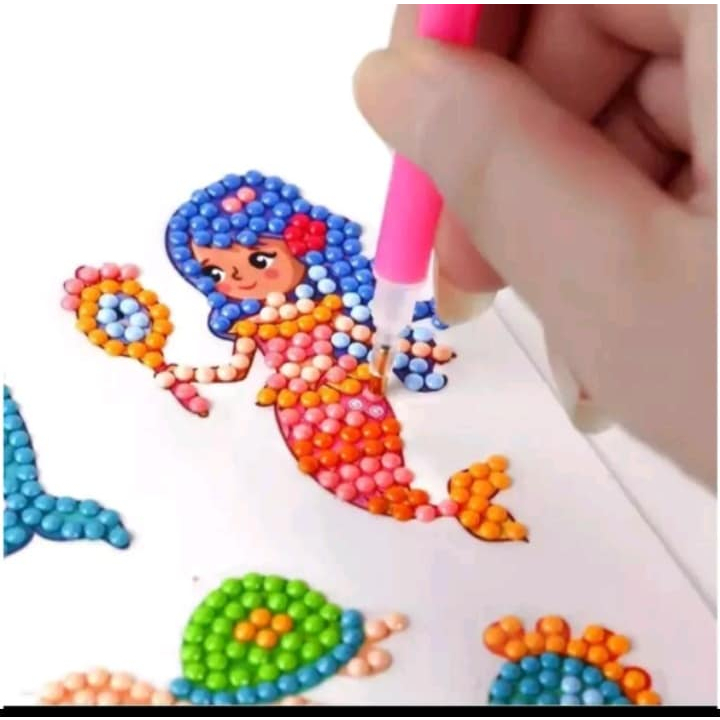 STIKER DIAMOND MANIK MANIK DIY KARAKTER 12PCS ART