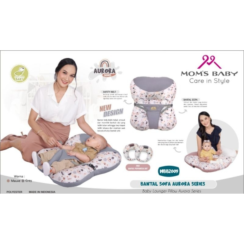 Moms Baby Bantal Sofa Bayi Aurora Series | Wilona Series | Tempat Duduk Bayi | Tempat tidur Santai B