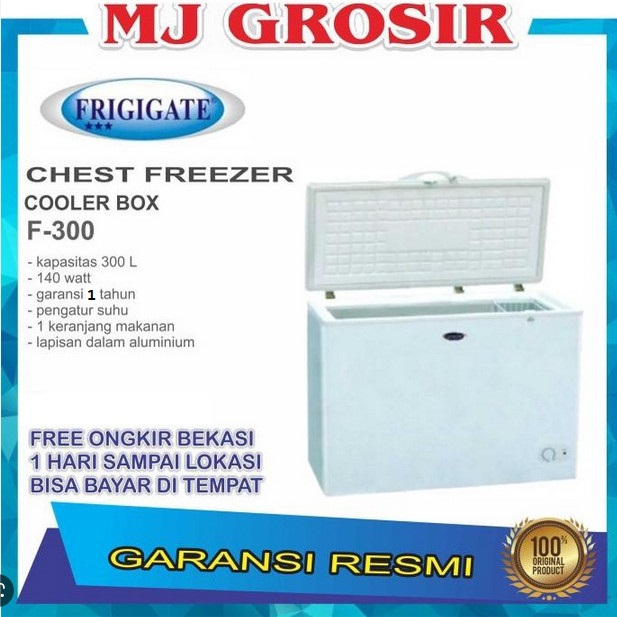 FRIGIGATE F 300 CHEST FREEZER BOX 300 L LEMARI PEMBEKU 300 LITER