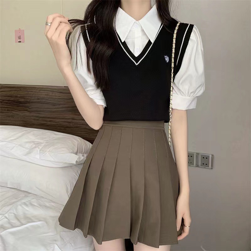 VEST TOP KNIT ATASAN WANITA IMPORT OLD SCHOOL STYLE MX750