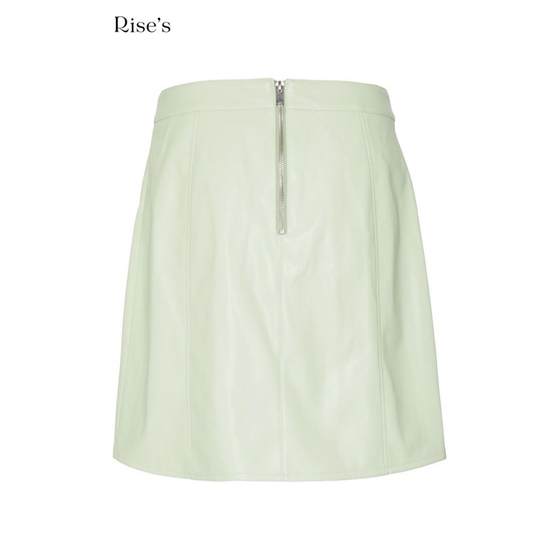 mini skirt leather / rok mimi wanita mint pastel