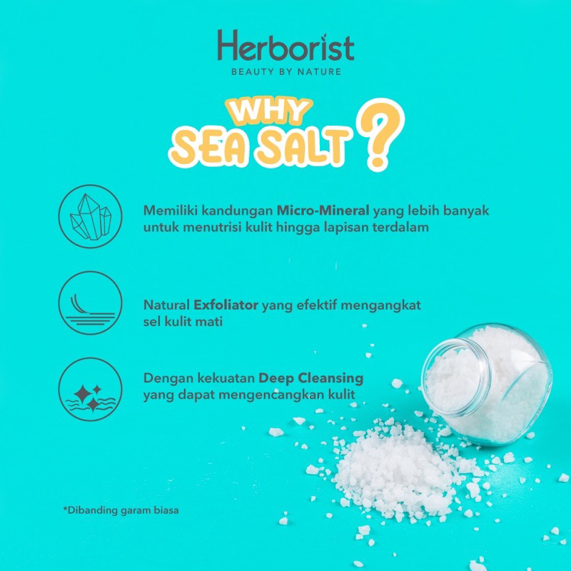 【Official Outlet】HERBORIST Mineral Body Scrub 200gr Sea Salt Kaolin Volcanic Mud Gold Bodycare Lulur Mandi Scrub Badan Pencerah Pemutih Badan BPOM Halal Perawatan Kecantikan Premium Termurah