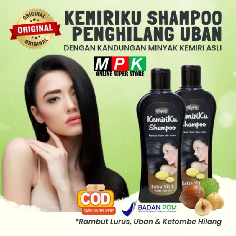 Shampo penghilang uban | sampo uban | shampo happy kemiri asli original 100%