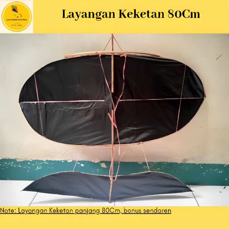 LAYANGAN GAPANGAN/WAU TRADISIONAL KEKETAN BONUS SENDAREN 80CM