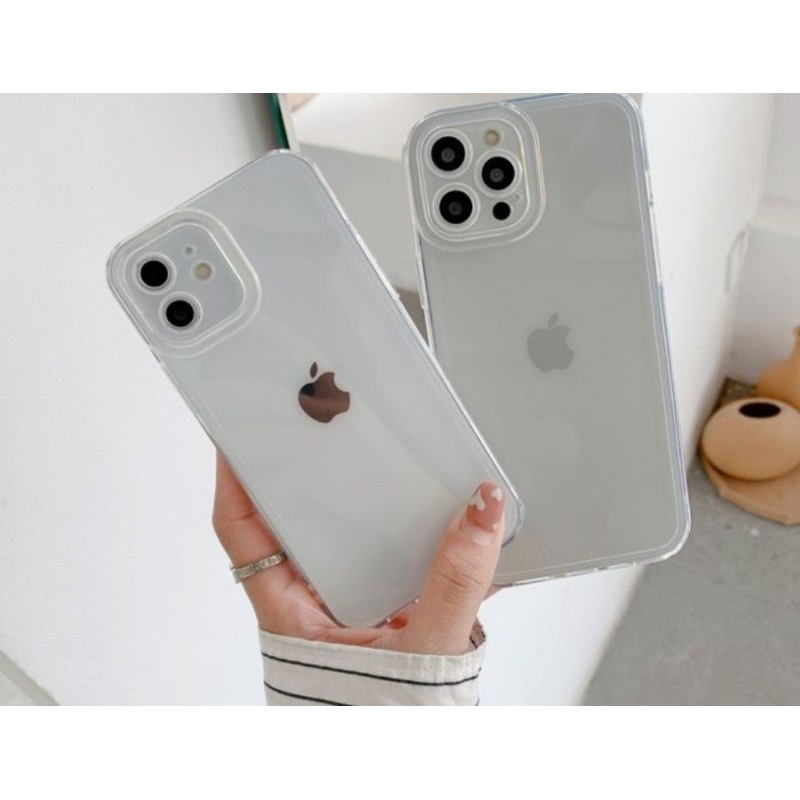 Casing ponsel kaca tempered mewah iPhone 11 pro Cairan casing silikon dengan lensa film tahan guncan