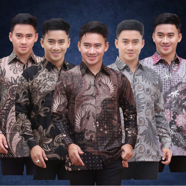 NEW ARRIVAL DISTRO KEMEJA BATIK PRIA LENGAN PANJANG BORDIR SOGAN HRB026 AZRIELBATIK