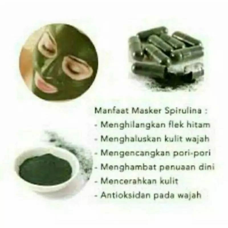 MASKER SPIRULINA ISI 100 PCS