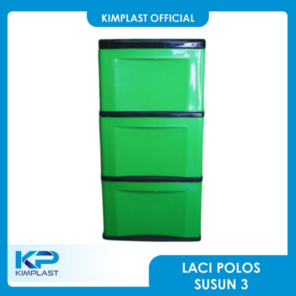 KIMPLAST Laci Polos Susun 3/ Laci Susun 3/ Lemari Plastik Polos/ Laci Plastik