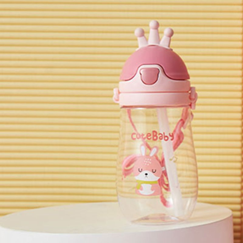 TOKO21--BOTOL MINUM CLIP IMPORT ANAK CUTE BABY/BOTOL MINUM TIPE CUTE MAHKOTA YQ 6769 560 ML