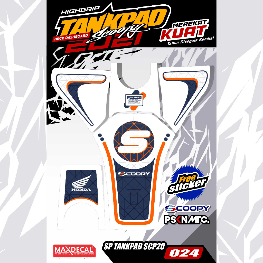 BARU_ TANKPAD SCOOPY NEW 2021 2022 2023 STRIPING SCOOPY STICKER SCOOPY PELINDUNG DASHBOARD SCOOPY