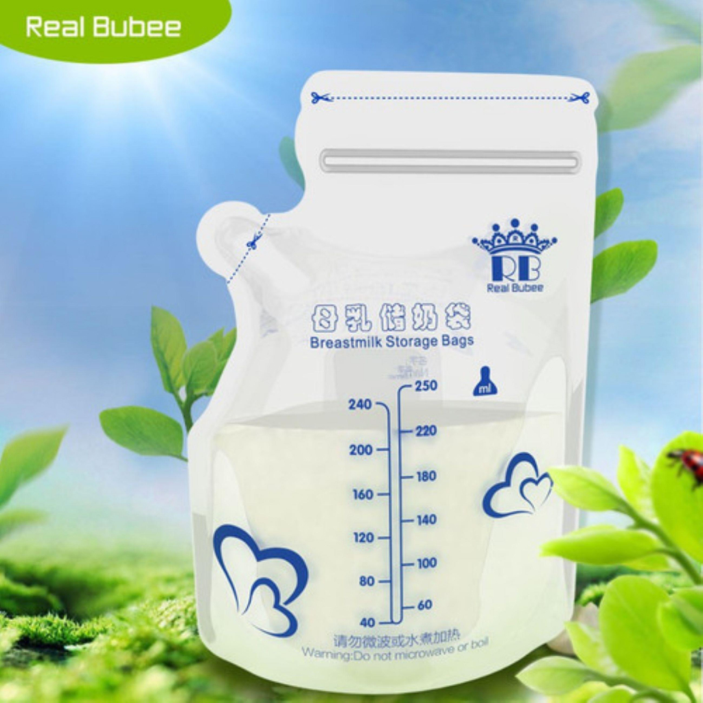 Kantong asi real bubee ukuran 250 ML isi 30 pcs