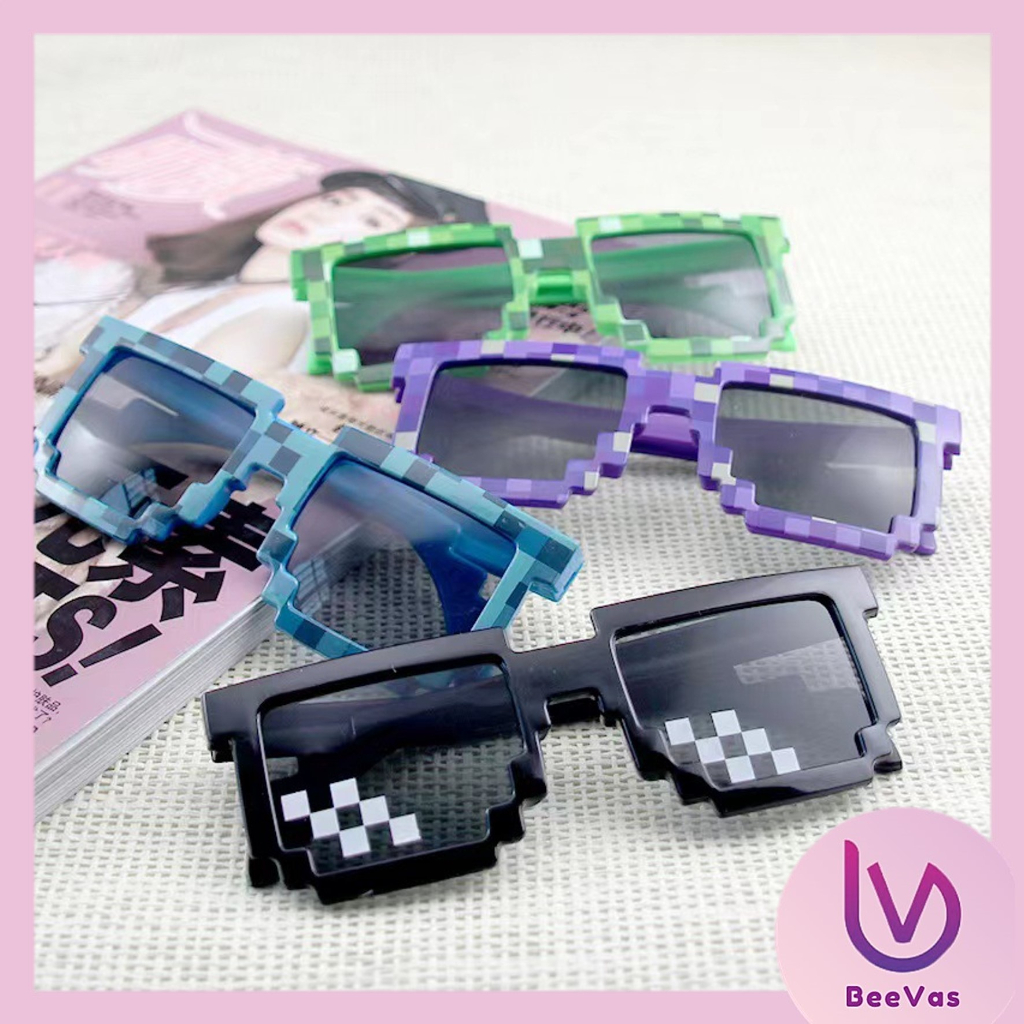 BV.ID KC1241 Kacamata Thug Life Double Mosaic Kaca Mata Hitam Wanita Pria Unisex Sunglasses Import